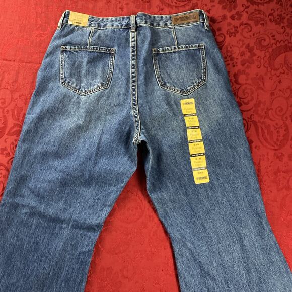 Rock & Roll Jeans Womens 30x30 Blue High Rise Palazzo Flare Wide Denim Boho NEW - Picture 3 of 16